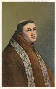 Fray Junipero Serra, founder of the Franciscan Missions in California 1769 to 1784 by American School